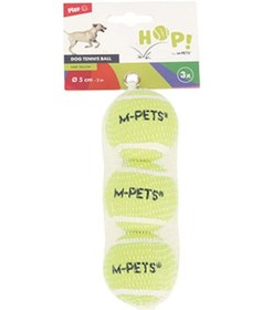 Resim M-pets Hop Tenis Topu Köpek Oyuncağı Sarı 3lü 5 Cm 244-50055.01 