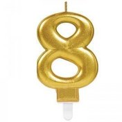 Resim 8 Rakam Mum Gold Renk 