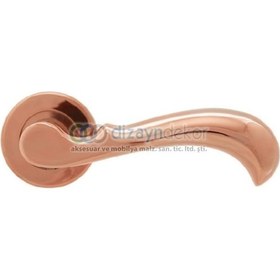 Resim Rozetli Kapı Kolu Pasl. Pvd Bronz Wc Tipi 