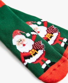Resim Koton Yılbaşı Temalı Havlu Çorap Noel Baba Detaylı Yeşil 5wkb80021aa Yeşil 