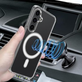Resim Rongep Samsung Galaxy S26 için Şeffaf Kılıf Mag-Clear Güçlü Manyetikli [MagSafe ile Uyumlu] S26 Koruyucu Sararmaya Dayanıklı Kalın Yapılı Darbe Emici PC+TPU Hibrit Tasarım Samsung S26 Kılıfı 