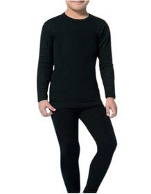 Resim Momslab Unisex Çocuk Uzun Kollu Atlet Termal Siyah 3 