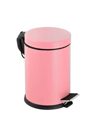 Resim Vinoks Premium Serisi 12 Litre Hacimli Paslanmaz Banyo-mutfak Pedallı Çöp Kovası Pembe, 12l Pembe 
