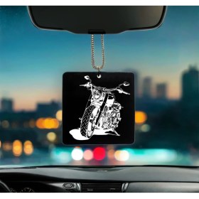 Resim Motor Desenli Pleksi Dikiz Ayna Süsü 