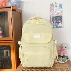 Resim Honeybeeshop Büyük Kapasiteli Sarı Günlük Seyahat Sırt Çantası Depolama Sırt Çantası Sarı 