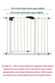 Resim Wellgro Güvenlik Kapısı 95-105 Cm Arası Kullanım İmkanı, Beyaz Renk 
