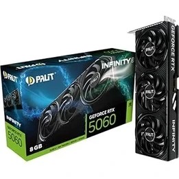 Resim Palit Geforce Rtx 5060 Infinity 3 8gb Ekran Kartı – Gddr7, 128BIT, Pcie 5.0, HDMI 2.1b, Dp 2.1 X3, 