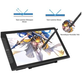 Resim Veikk VK2200Pro 21.5" IPS Full HD Tam Lamine Ekran 8 Kısayol 2 Scroll Tuşlu Sağ/Sol El Grafik Tablet 