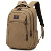 Resim Fochsia Khaki Erkek Büyük Kapasiteli Seyahat Sırt Çantası - 39.62cm Laptop Bölmeli Hafif Okul İş Gezi Haki 