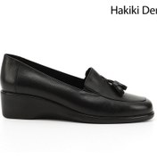 Resim Gönderi R Kadın Siyah Dolgu Taban Püsküllü Hakiki Deri Ayakkabı Gdza13424205 Siyah 