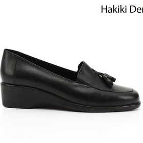 Resim Gönderi R Kadın Siyah Dolgu Taban Püsküllü Hakiki Deri Ayakkabı Gdza13424205 Siyah 