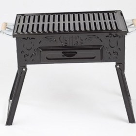Resim Cemre C05 Lüx Mangal Ayaklı Yağdanlıklı 28x50 Cm Siyah 