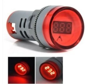 Resim Kırmızı Ac 60-500V Pano Tipi Voltmetre ve Sinyal Lambası Seti 