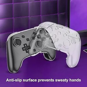Resim LYEAA Transparent Hard Case Cover for Switch 2 Pro Controller Protective Shell Gaming Accessory 