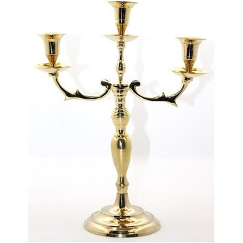 Pirinç 3'lü Şamdan Model 2