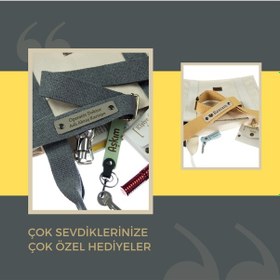 Resim Miaju Krem Renk, Kanvas Çantalar İçin Kişiye Özel, 200 Cm, Omuz Askısı, Arkadaşına Benzersiz Hediye Krem 