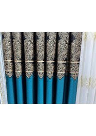 Resim Nivemeshome Milas 671539 Zümrüt Yeşili 1/3 Sık Pileli Fon Perde Apm Zümrüt Yeşil 