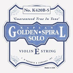 Resim D'Addario K420B5 Kaplan Golden Spiral Solo E-(Mİ) Heavy Keman Tek Teli 