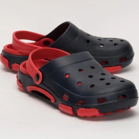 Resim Liger Unisex Çift Tabanlı Ortopedik Hemşire Doktor Aşçı Laboratuvar Deniz Havuz Terliği Sandalet Lacivert - Kırmızı Lacivert - Kırmızı 