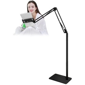 Resim Ht-47 Metal Cep Telefonu ve Tablet Standı Döner Başlıklı Dirsekli 