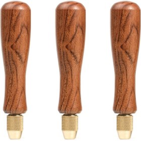 Resim 3x Ahşap Dosya Tutma Ahşap Kulplar Küçük Dosyalar Için Pirinç Kolet Chuck ile Aksesuarlar Dıy (Yurt Dışından) 