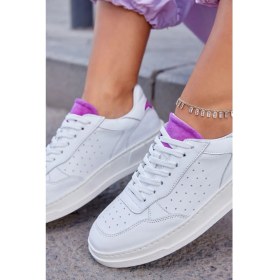 Resim Nilufarr Marsel Beyaz Deri Kadın Sneaker 