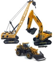 Resim berattoys Üçlü Inşaat Set Iş Makinaları 