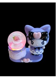 Resim Kromi Figürlü 9cmx8cm Ebat Pilli Işıklı Dekoratif Kar Küre 9cm X 8cm 