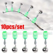 Resim 10 Adet Tekli Çan Balıkçılık Göstergesi Yem Alarmı Yüksek Sesli Uyarı Çanı Klipsleri Gece Balıkçılık Çubuğu Çanı Taktik Açık Hava Balıkçılığı Çanı 