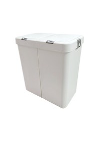 Resim Gümüş Ikili Dokunmatik Çamaşır Sepeti Çöp Kovası Temizlik Kovası Kirli Sepet 80 Litre-mt009 