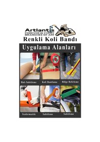 Resim Sarı Koli Bantı 100 Metre 3 Adet 45mm X 100 Metre Renkli Koli Bandı Extra Güçlü Formül Akrilik Koli Bandı 1 