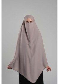 Resim Hürrem Bone Violet Pratik Hazır Geçmeli Tesettür Eşarp Krep Bağcıklı Çift Katlı Sufle Hijab 2314 21 