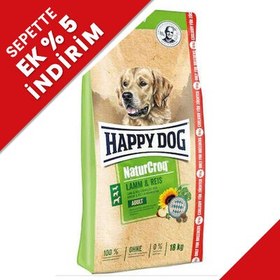 Resim Happy Dog NaturCroq Kuzu Etli Köpek Maması 15 + 3 Kg 