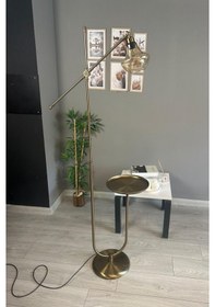 Resim Melk Eskitme Gövde Bal Rengi Cam Lambader U Tepsili Makas Gövde Modern Oturma Odası Natural 