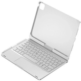 Resim Drnds Newface Apple Uyumlu iPad Pro 11 2024 F11 Ats Kılıf Magic Dönen Klavyeli Tablet Kılıf - Gümüş 