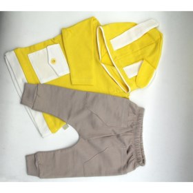 Resim BEBEK FİRARDA Tavşanlı Kulaklı Kapşonlu Sweat Eşofman Pijama Bebek Giyim 2’li Takım 3112 