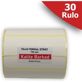 Resim Kalite Barkod 90x40 Termal Etiket | 30 Rulo Barkod Etiketi 