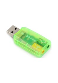 Resim 5.1 Usb Stereo Ses Adaptörü , Harici Ses Kartı, Pc Ve Dizüstü Bilgisayar İçin 3d Usb Ses Adaptörü, 