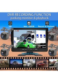 Resim 10'' Dvr Monitör Ve 4 Adet 170 Derece Açılı Kamera Seti 12 Volt 