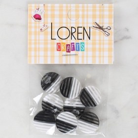 Resim Loren Crafts 8'li Desenli Düğme - 1089 