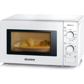 Resim Severin Severın 700 W Izgaralı 2'si 1 Arada Mikrodalga, 9 Güç Seviyeli Izgara Fırın ve Buz Çözme Programı, Izgara Raflı ve Döner Tablalı Mikrodalga, Beyaz, Mw 7891 