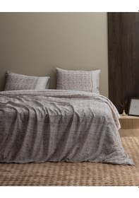 Resim Petrus King Size %100 Pamuk Madame Coco Crep Baskılı Nevresim Takımı - Bej 8684427178768 Ekru 