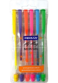 Resim 6403 My-king Neon Jel Kalem 6lı Set Çok Renkli 