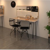 Resim Knsz masa sandalye takımı hem75mazlum crdsyh 100*040 klç 2 sandalye syhsyh kolçaklı 