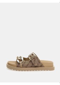 Resim Guess Fatema2 Terlik Fl6ft2fal03 Bej/kahverengi Bej - Kahverengi 