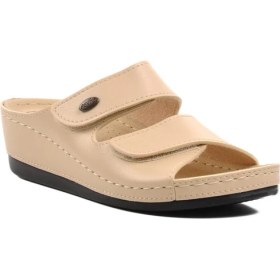 Resim Ayakmod 15.009 Bej Kadın Dolgu Topuk Terlik 