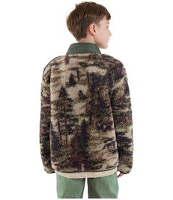 Resim Denokids Haki Erkek Çocuk Peluş Mont Renkli 