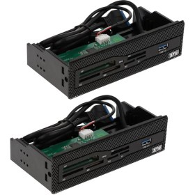 Resim Flameer 2x Usb3.0 5.25 Güç Bilgisayar Kasası Ön Panel Yuvası Dahili Kart Okuyucu 