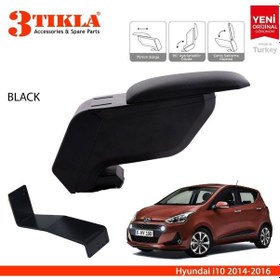 Resim Hyundai İ10 2013-2019 Delmesiz Çelik Ayaklı Siyah Kolçak Kol Dayama 