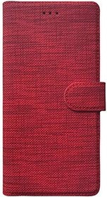 Resim Microsonic Samsung Galaxy S20 için Kılıf Fabric Book Wallet Kırmızı [Galaxy S20 ile Uyumlu Kılıf - Kırmızı] 